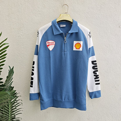 Men's korean Collar printed premium old money Zipper Full sleeve tshirts@249 (Fabric Reference – Please Read Description)