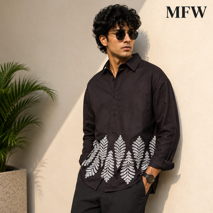 Men's Full sleeve Cotton Bottom Embroidery Shirts single pcs @350 and Buy 3 pc combo @999 (N3)