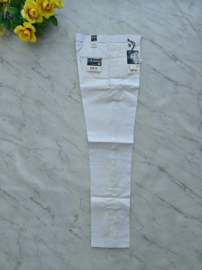 MFW white lenin polo fit pants Buy @350 rs only(Read description before ordering)
