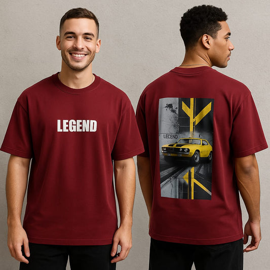 Legend design Round neck Front and back Printed droup shoulder Tshirt 1 pc @199 and 3 pcs @ 499