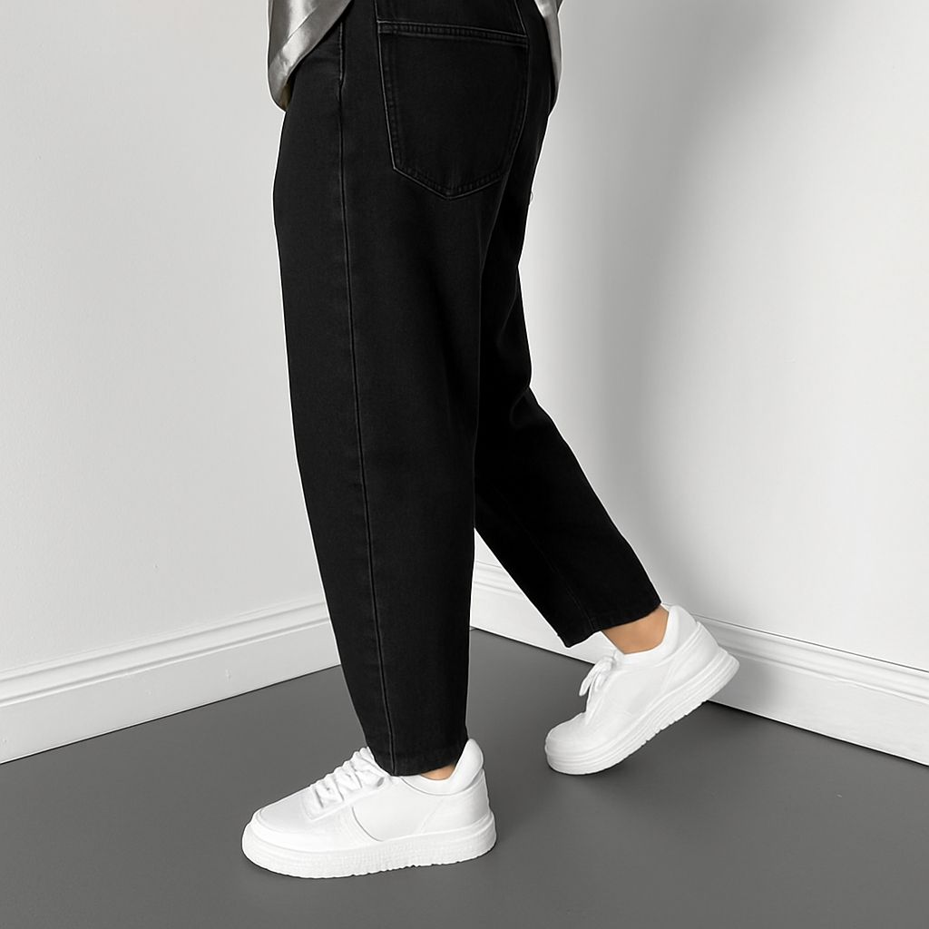 MFW Big size plain mom fit jeans @450