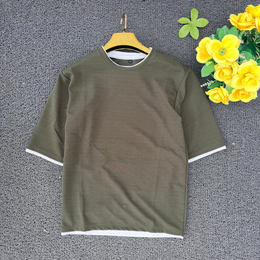 Round neck droup shoulder Tshirt 1 pc @199 and 3 pcs @ 499