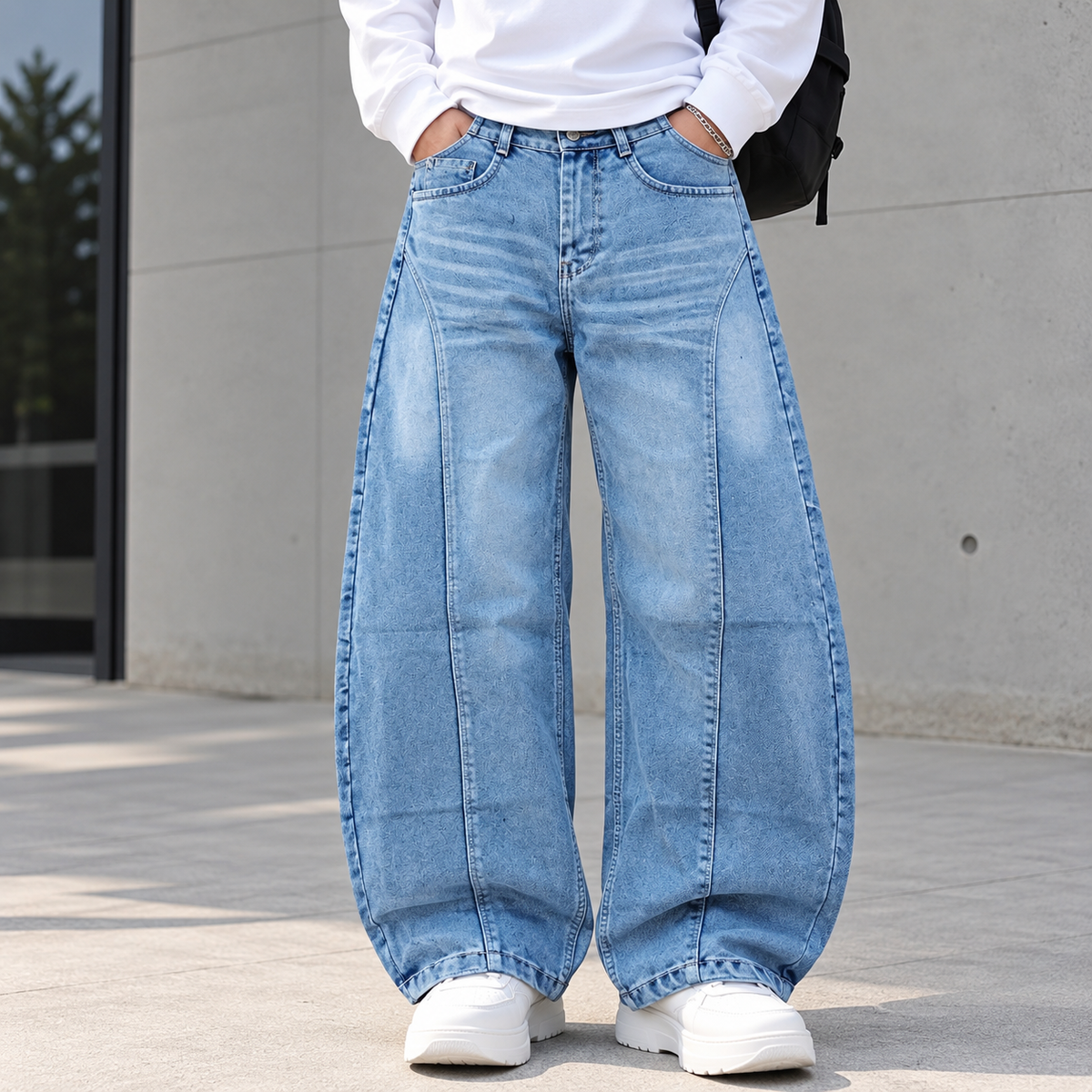 MFW whisker type barrel fit jeans pants buy @450 rs only