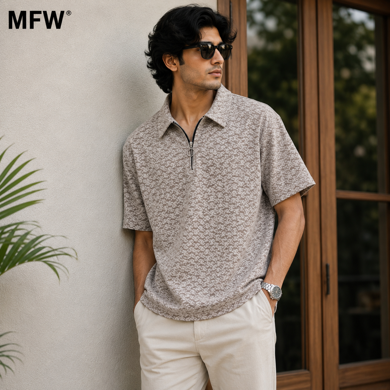 Mfw Half sleeve zipper Tshirt 1 pc @199 and 3 pcs @ 499