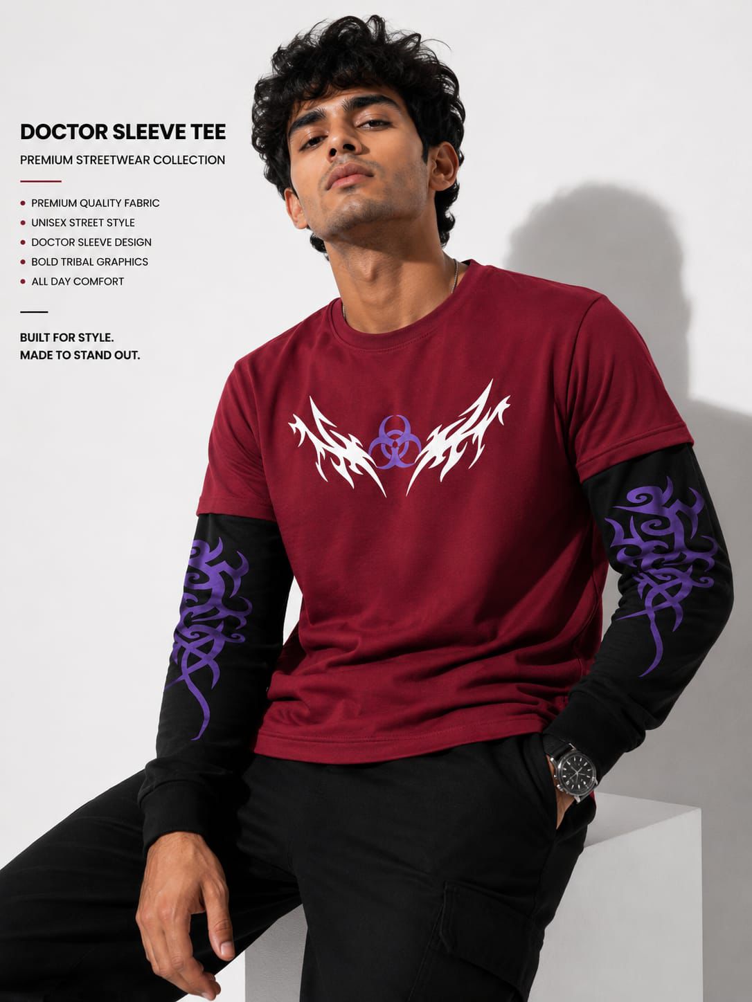 MFW round neck Dr sleeve full sleeve Tshirt 1 pc @199 and 3 pcs @ 499
