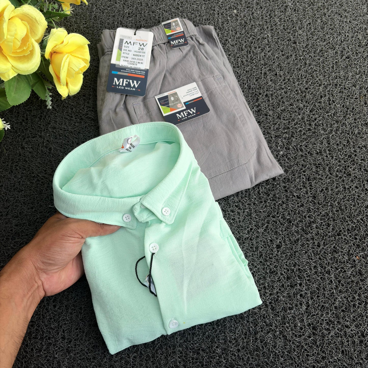 2  in 1 combo Old money lenin shirts + Lenin pants combo buy @600 only