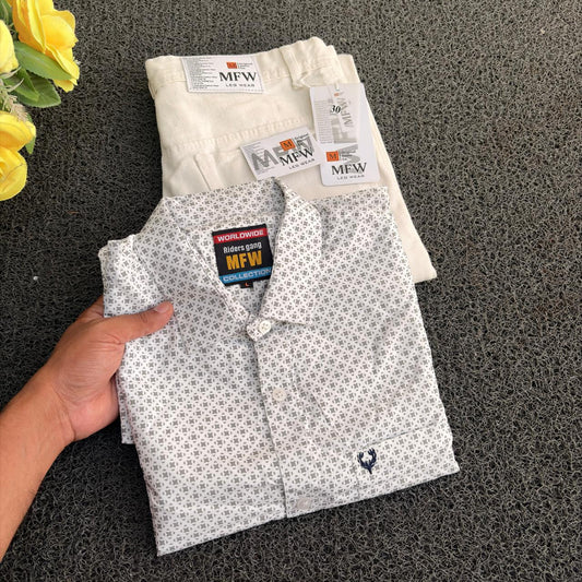 2 in 1 combo MFW printed Shirts + plain mom fit jeans buy @499 rs only