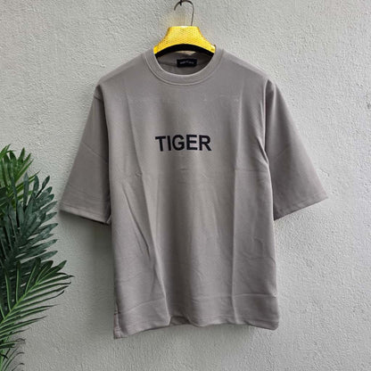 Tiger design Round neck Front and back Printed droup shoulder Tshirt 1 pc @199 and 3 pcs @ 499