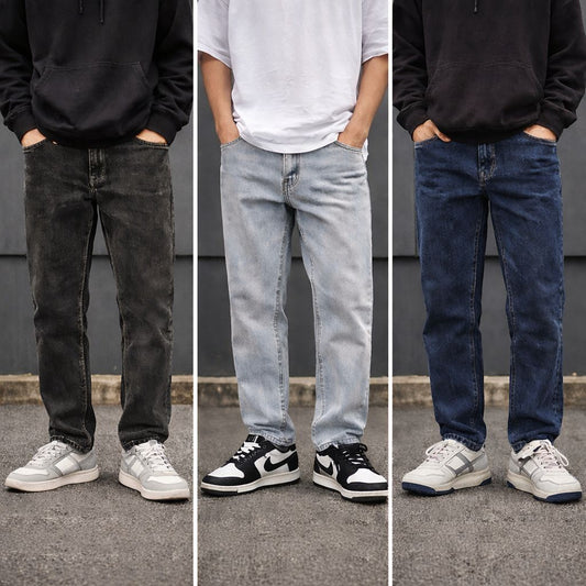 3 in 1 combo plain mom fit  jeans buy 3 pcs combo @999 only