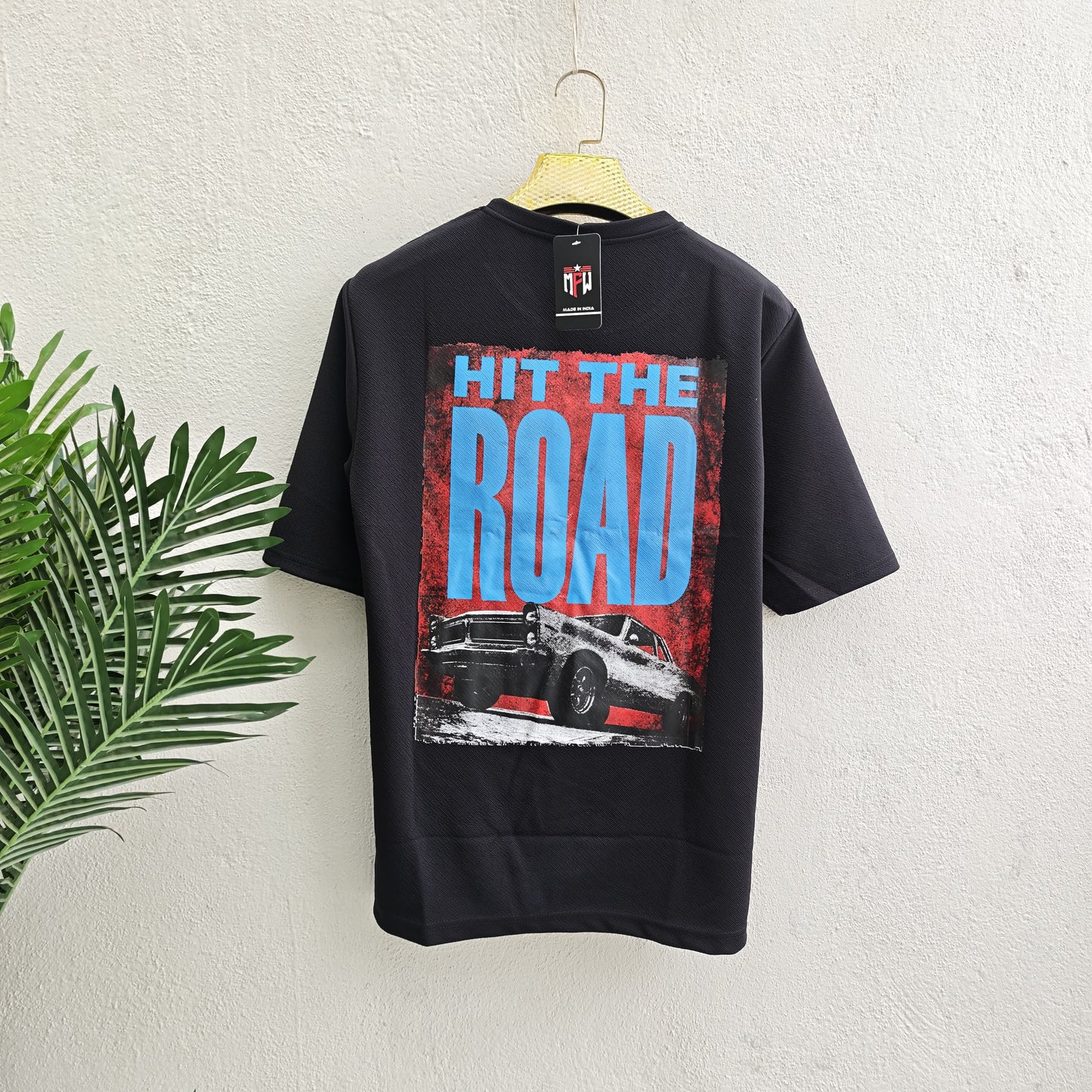 Round neck Front and back print drop shoulder Tshirt 1 pc @199 and 3 pcs @ 499
