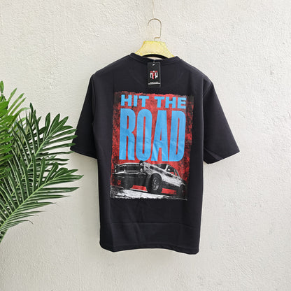 Round neck Front and back print drop shoulder Tshirt 1 pc @199 and 3 pcs @ 499