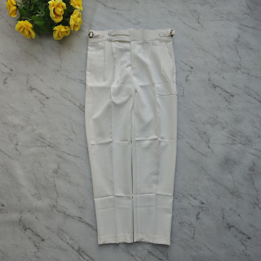 Men's premium Gurkha polo fit pants buy @ 450 rs only(White)