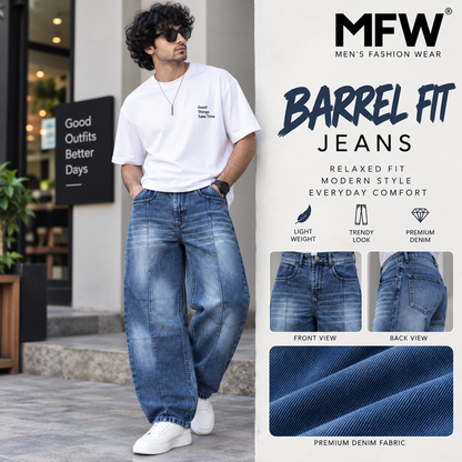 MFW Barrel Fit jeans pants buy @450 rs only[S7]