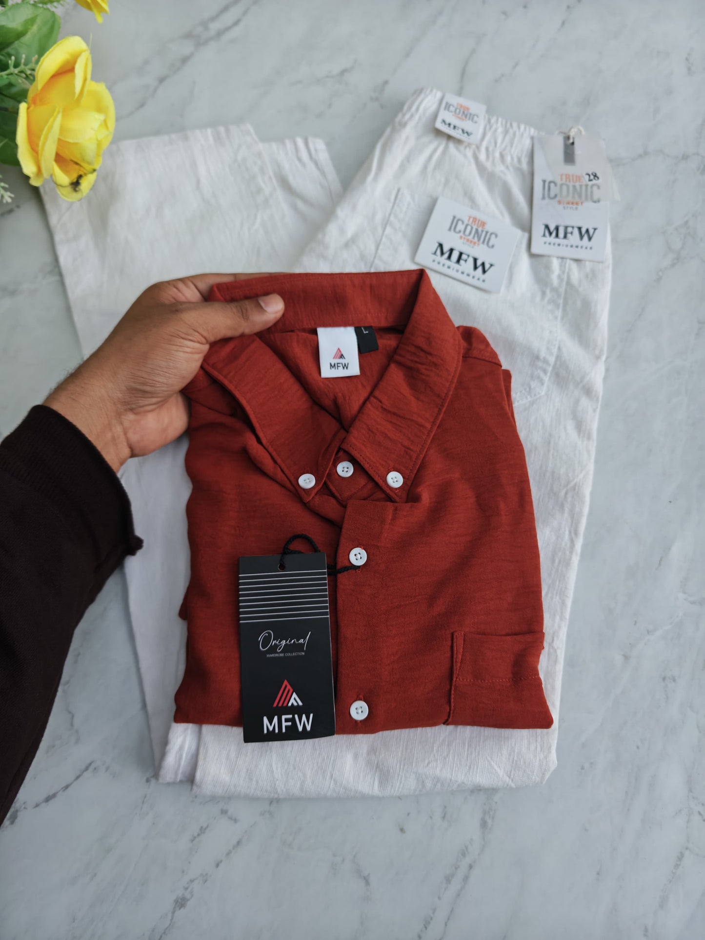 2 in 1 combo Crush Lenin shirts + lenin relax fit pants combo buy @600 rs only