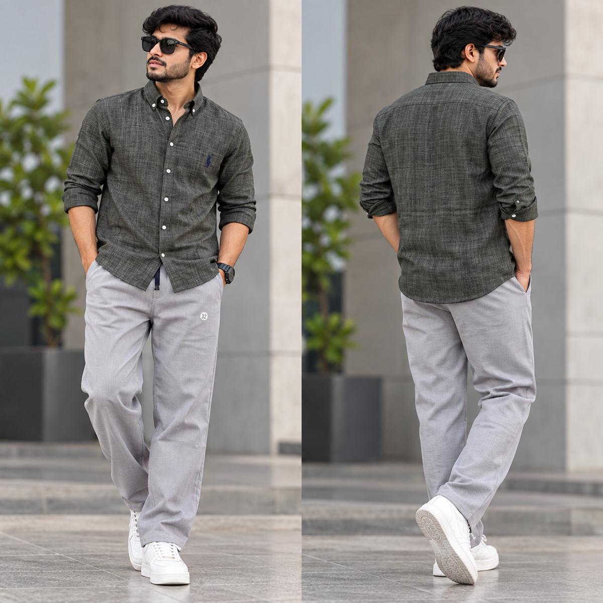 2 in 1 Combo MFW Lenin shirts + lenin relax fit pant buy @500 rs only