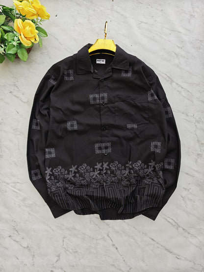 MFW Cuban Collar Border print shirts Single pcs @299 and Buy 4 pcs combo @999