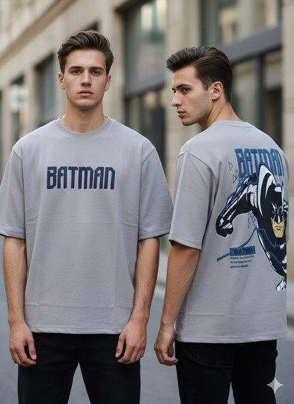 Batman design Round neck Front and back Printed droup shoulder Tshirt 1 pc @199 and 3 pcs @ 499