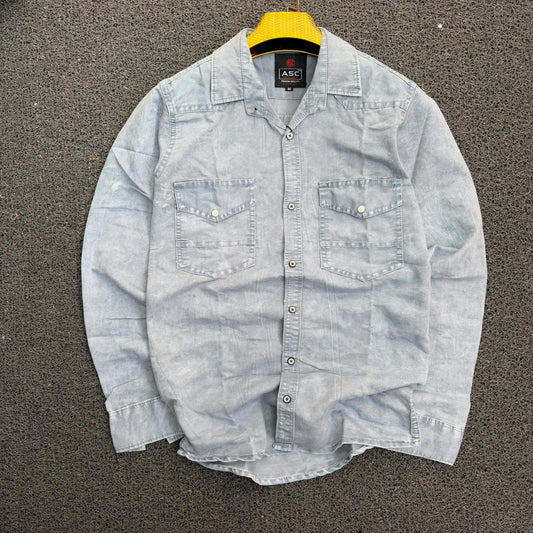 Men's Double pocket Denim Shirts single pcs @350 and Buy 3 pc combo @999