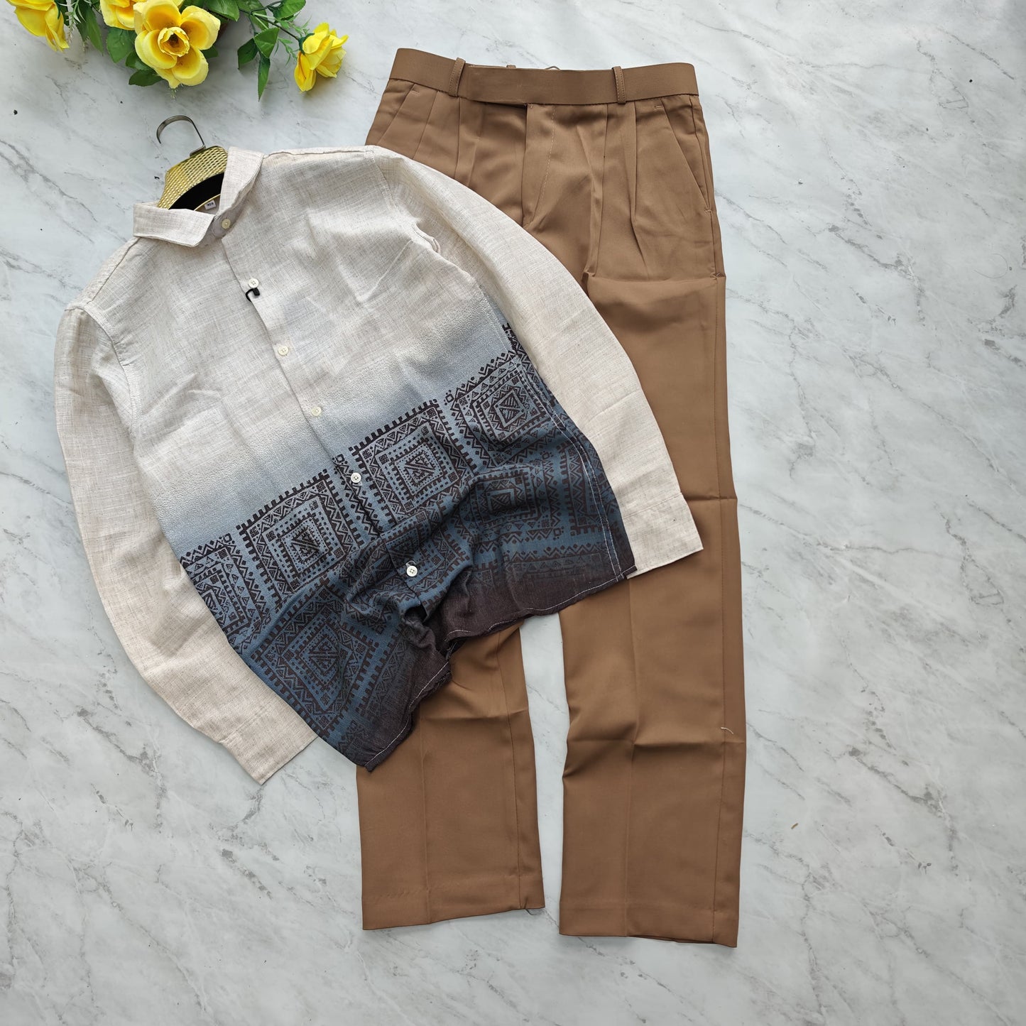 2 in 1 combo bottom printed shirts+korean pant combo buy @600 rs only