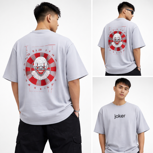 Round neck Front and back print droup shoulder Tshirt 1 pc @199 and 3 pcs @ 499