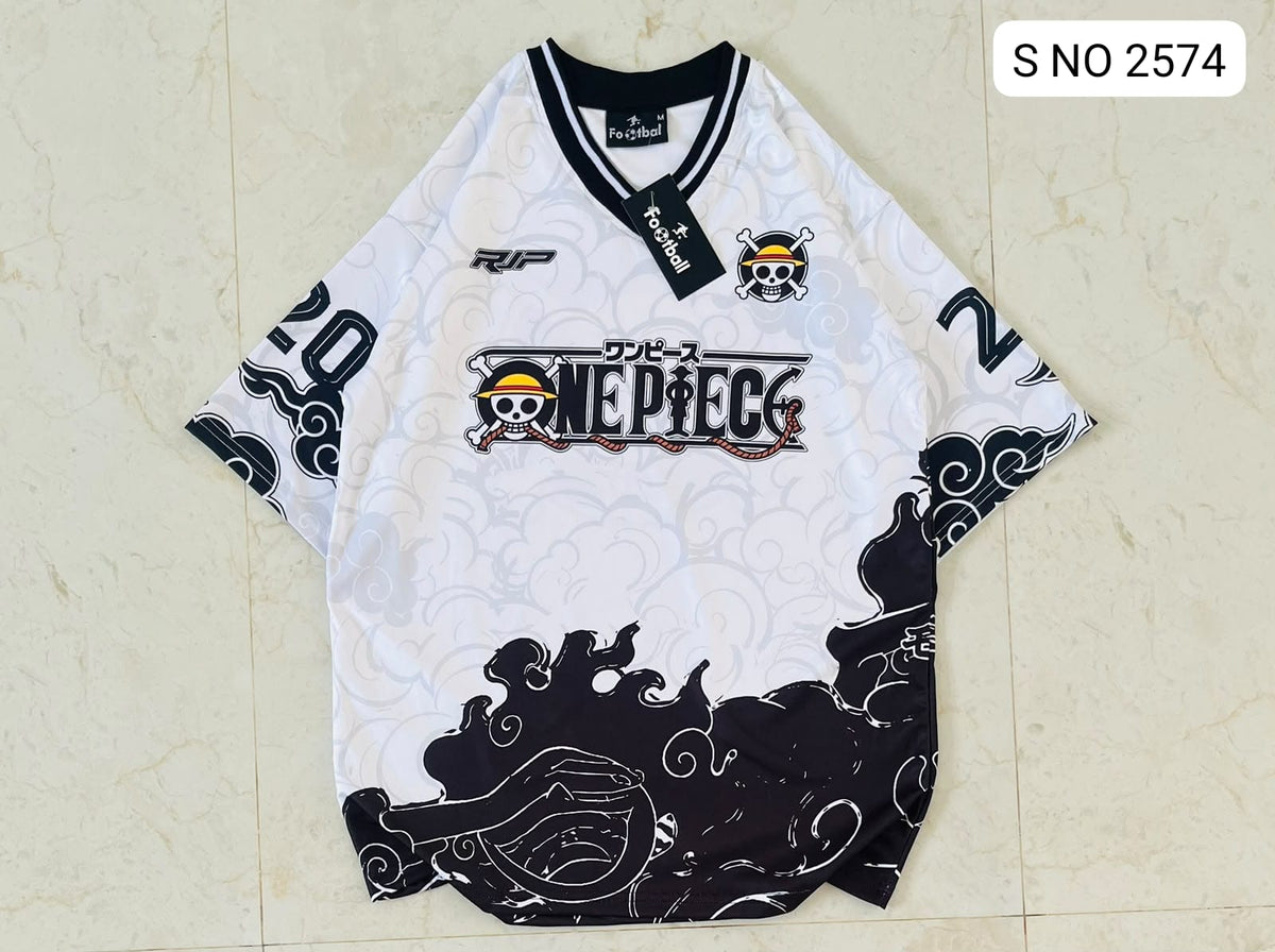 V-Neck Rib type anime printed jersey tshirts buy@250 rs only