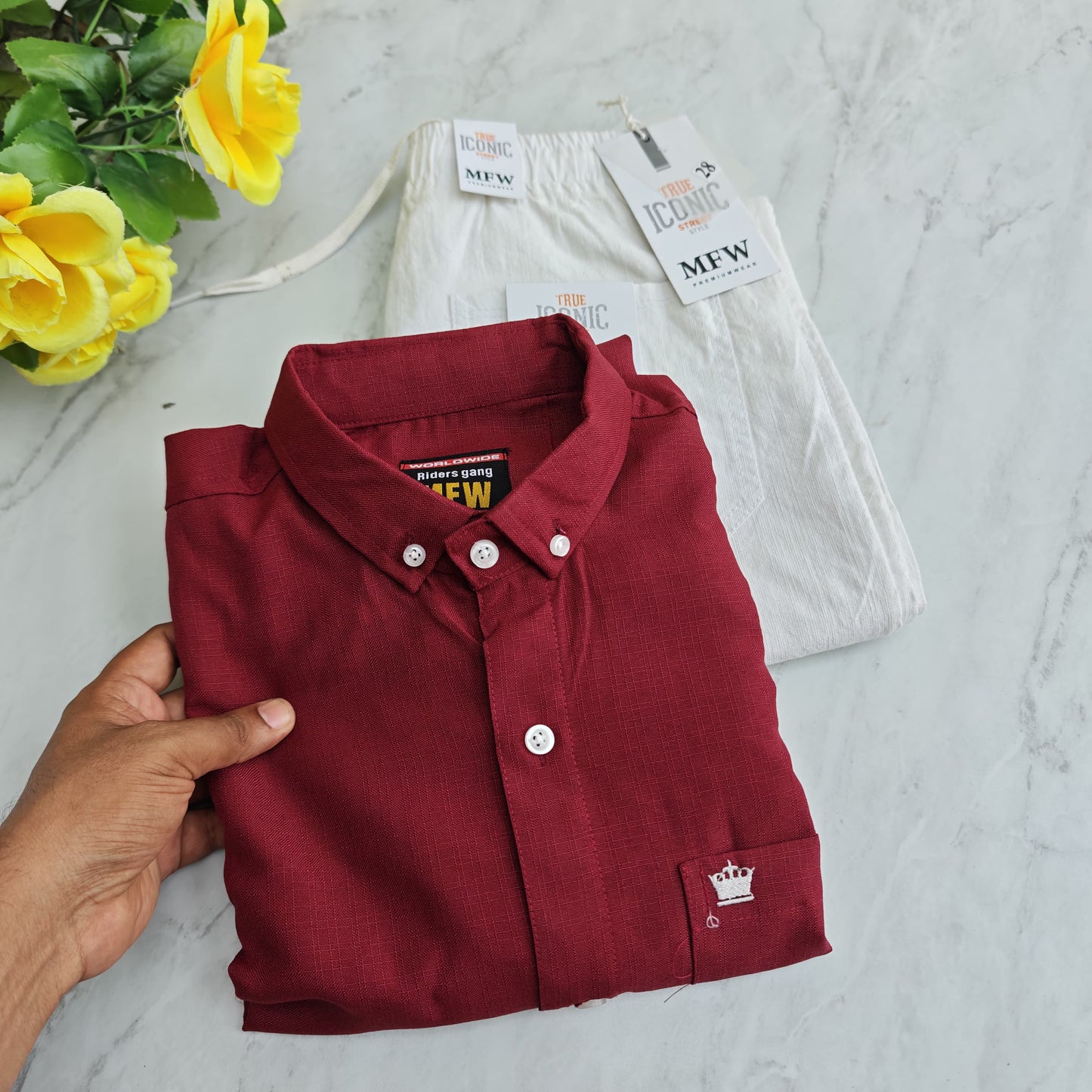 2 in 1 combo mfw lenin shirts + Lenin relax fit pant combo buy @550 rs only