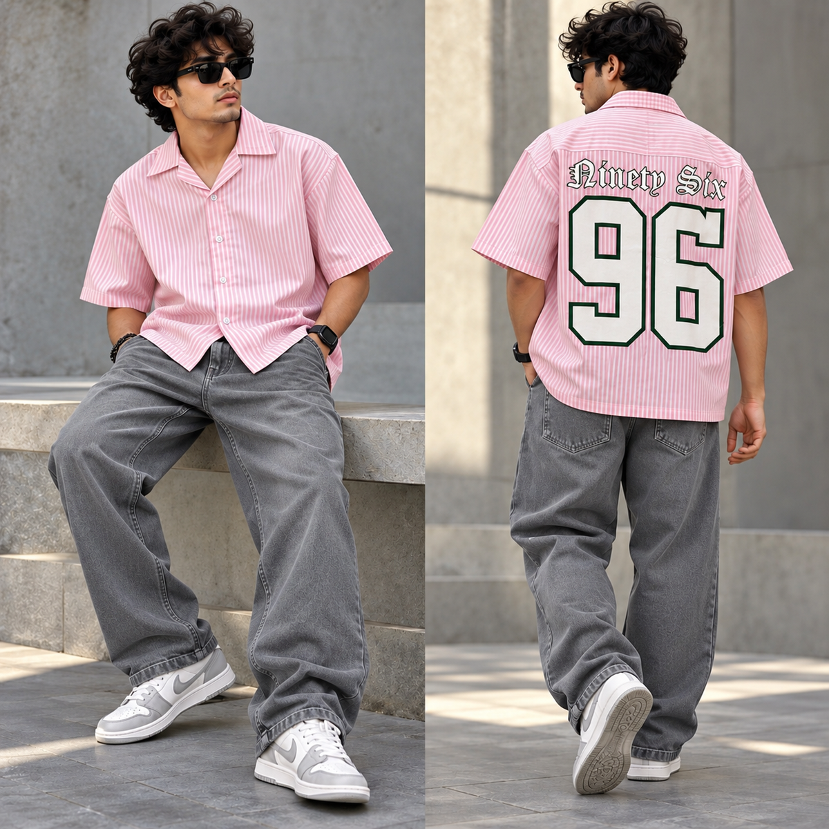2 in 1 Combo Boxy baggy back printed shirts + Baggy jeans pant buy @600 rs
