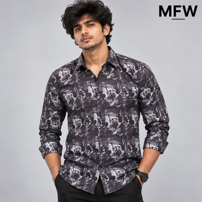 MFW Floral Viscose Printed Full Sleeve Shirt Single pcs @299 and Buy 4 pcs combo @999