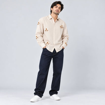 2 in 1 combo Oxford embroidery work shirts + mom fit jeans pant buy @600 rs only