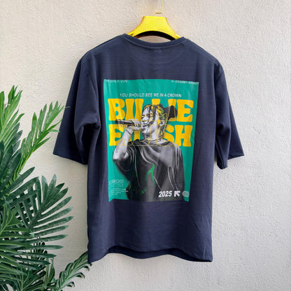 Round neck Front and back print droup shoulder Tshirt 1 pc @199 and 3 pcs @ 499