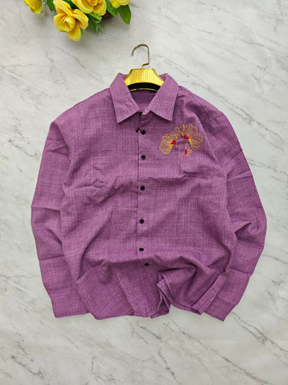MFW Lenin embroidery work shirts Single pcs @299 and Buy 4 pcs combo @999
