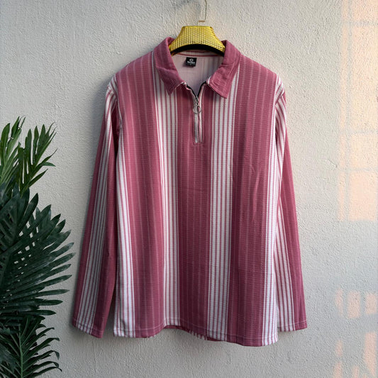 Men's  Full sleeve old money Zipper polo tshirt buy 3 pcs @499 and 1 pcs @199