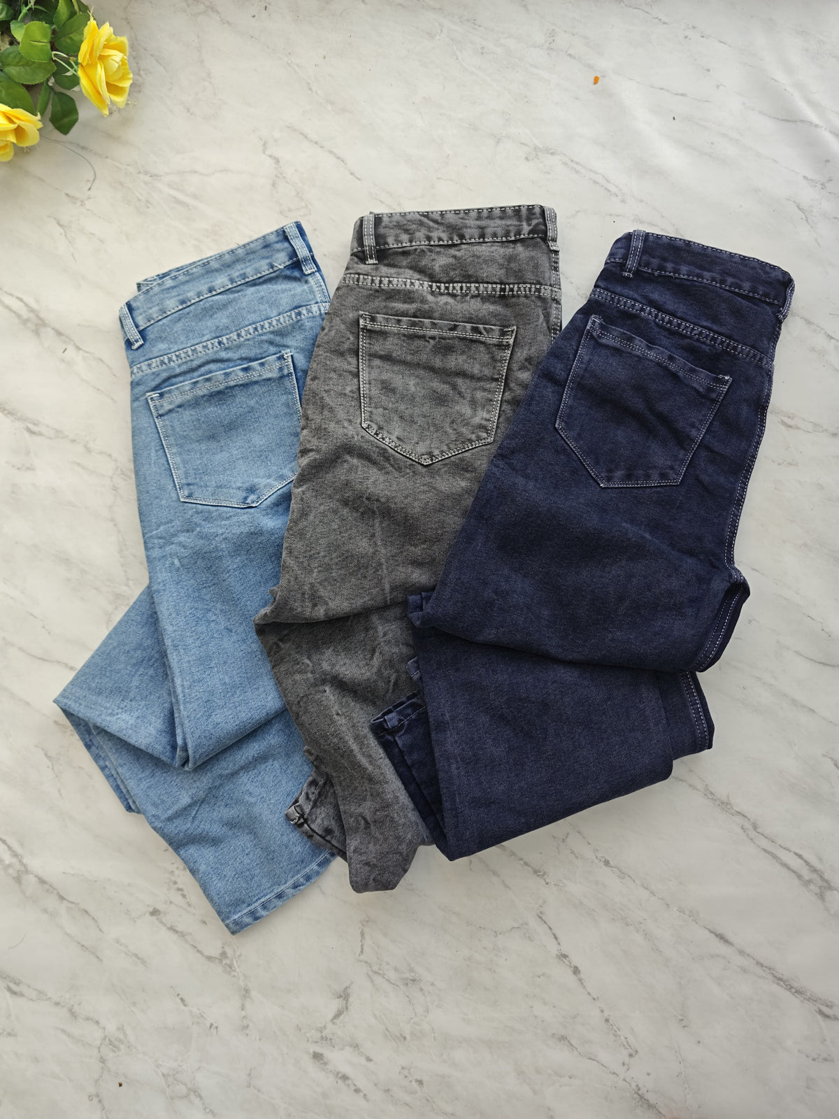 3 in 1 Combo men's Straight fit jeans jeans pants buy @999 only [Grey shade,Dark blue ,ice blue ]