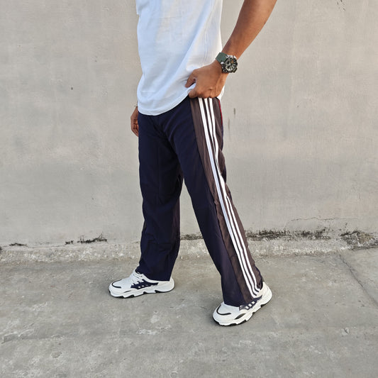Mfw Baggy Street Wear Stripes Track pants buy 1 pc @199 3 pcs @ 499(Navy)