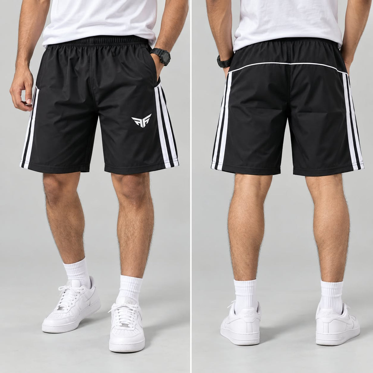 NS 3 line back side piping shorts buy 3 pcs @499 and 1 pcs @199