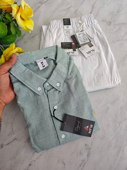 2 in 1 Combo MFW old money type korean lenin shirts + Lenin relax fit pant buy @600 rs only