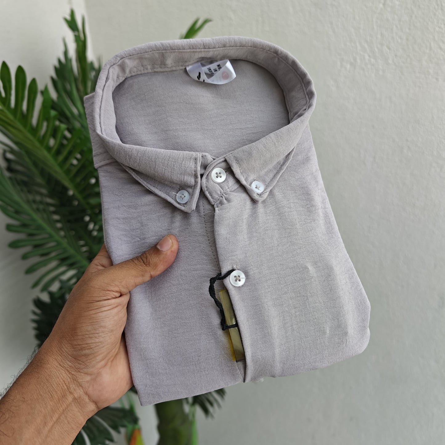 MFW old money crush fabric Lenin Shirts single pcs @299 and Buy 4 pcs combo @999 (Light ash)