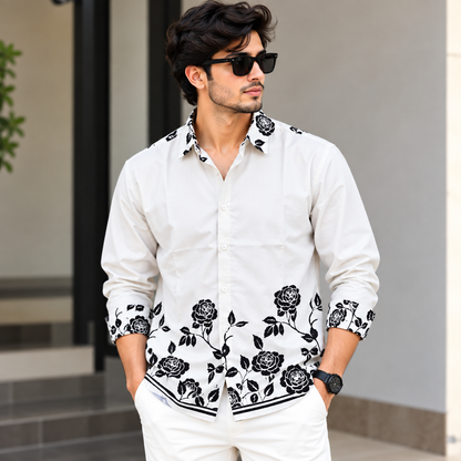 Men's Full sleeve Viscose Printed Shirts single pcs @350 and Buy 3 pc combo @999