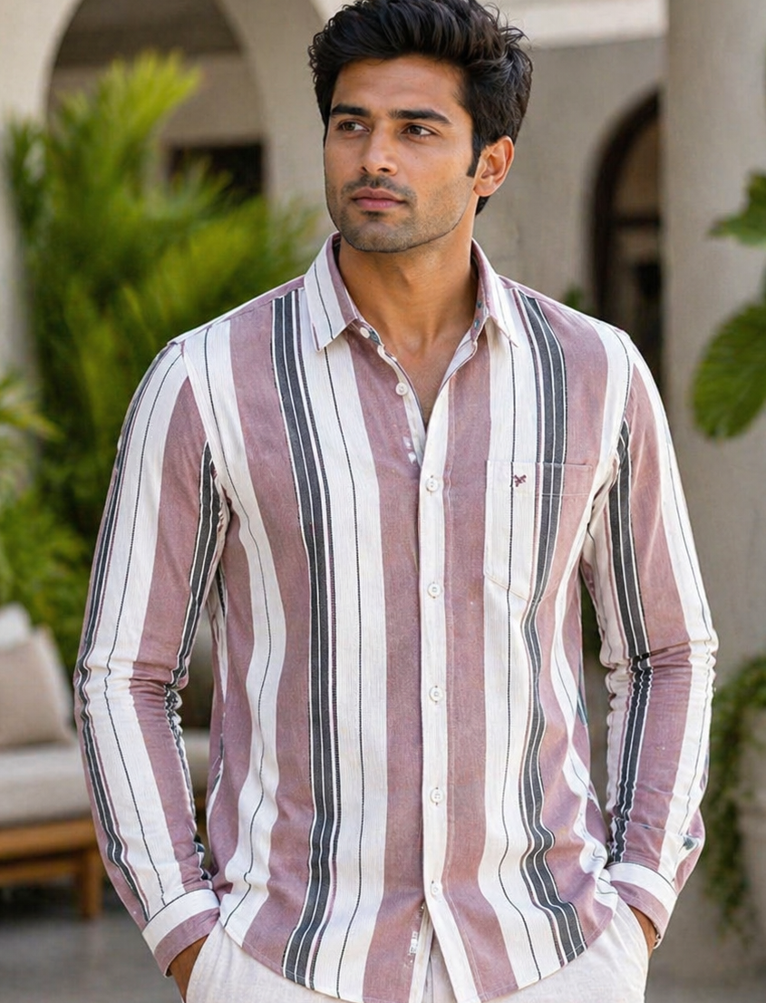 Mfw stripes full sleeve Shirts single pcs @299 and Buy 4 pcs combo @999
