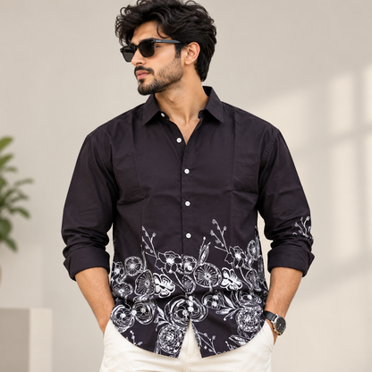 Men's Full sleeve Bottom Viscose Printed Shirts single pcs @350 and Buy 3 pc combo @999