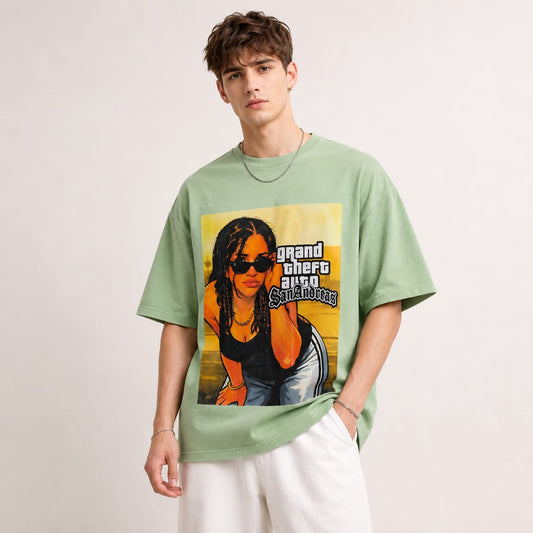 Round neck Front  print drop shoulder Tshirt 1 pc @199 and 3 pcs @ 499
