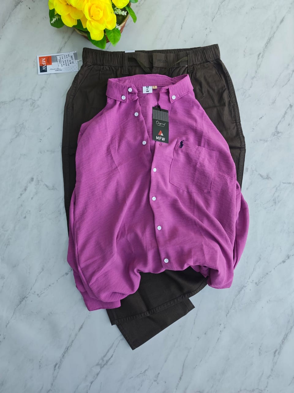 2 in 1 combo old money type crush lenin shirts + relax fit pant buy @600 rs only