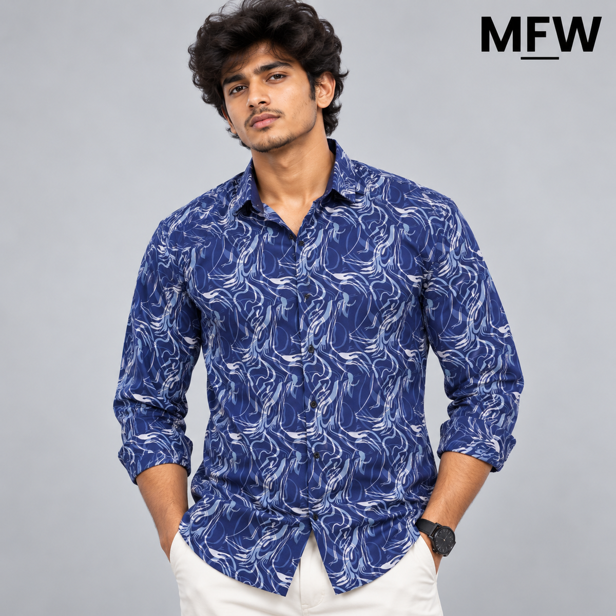 MFW Floral Viscose Printed Full Sleeve Shirt Single pcs @299 and Buy 4 pcs combo @999
