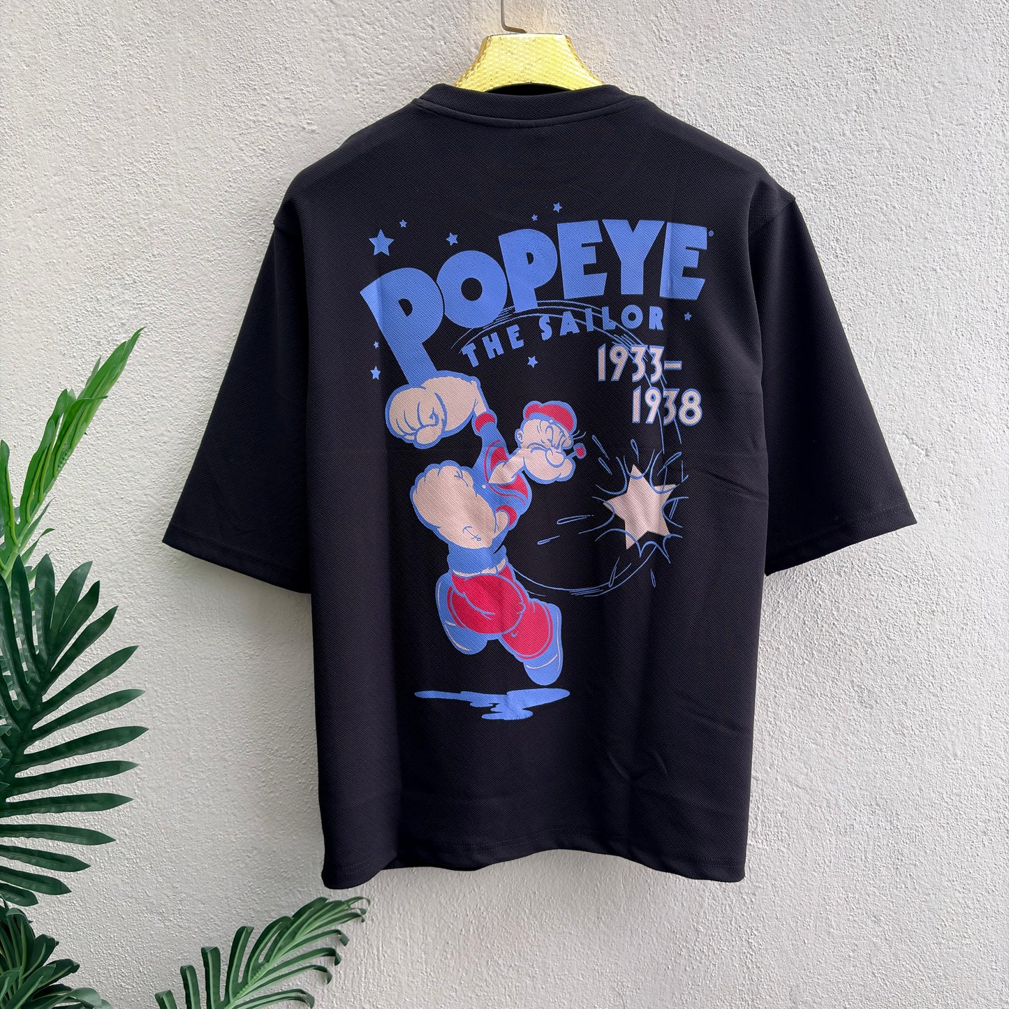 Popeye design Round neck Front and back Printed droup shoulder Tshirt 1 pc @199 and 3 pcs @ 499