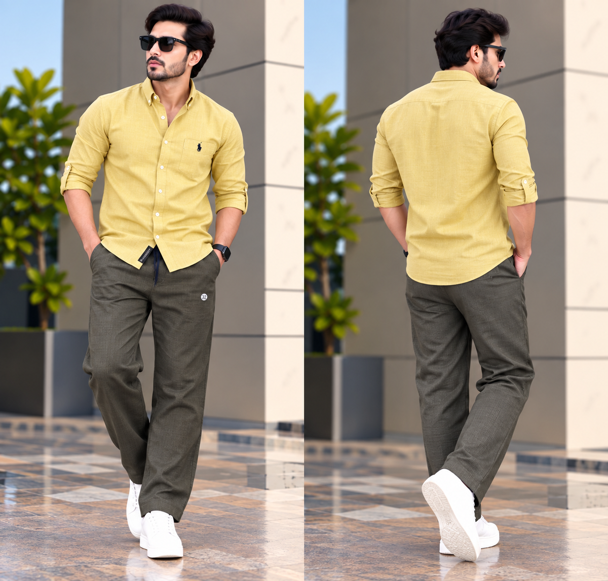 2 in 1 Combo MFW Lenin shirts + lenin relax fit pant buy @500 rs only