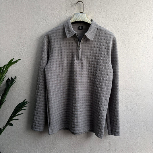 Men's  Full sleeve old money Zipper polo tshirt buy 3 pcs @499 and 1 pcs @199