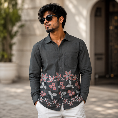 Men's bottom embroidery Shirts single pcs @350 and Buy 3 pc combo @999