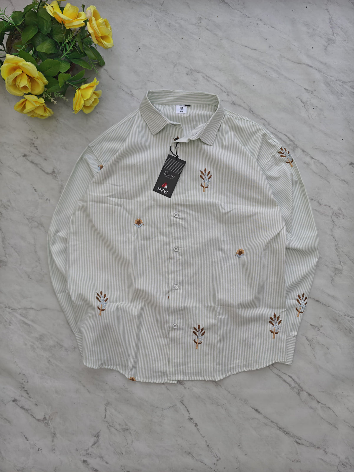 Men's Full sleeve Boxy fit type  Embroidery Shirts single pcs @350 and Buy 3 pc combo @999