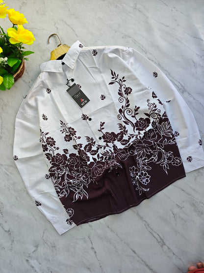 Men's Full sleeve Bottom Viscose Printed Shirts single pcs @350 and Buy 3 pc combo @999