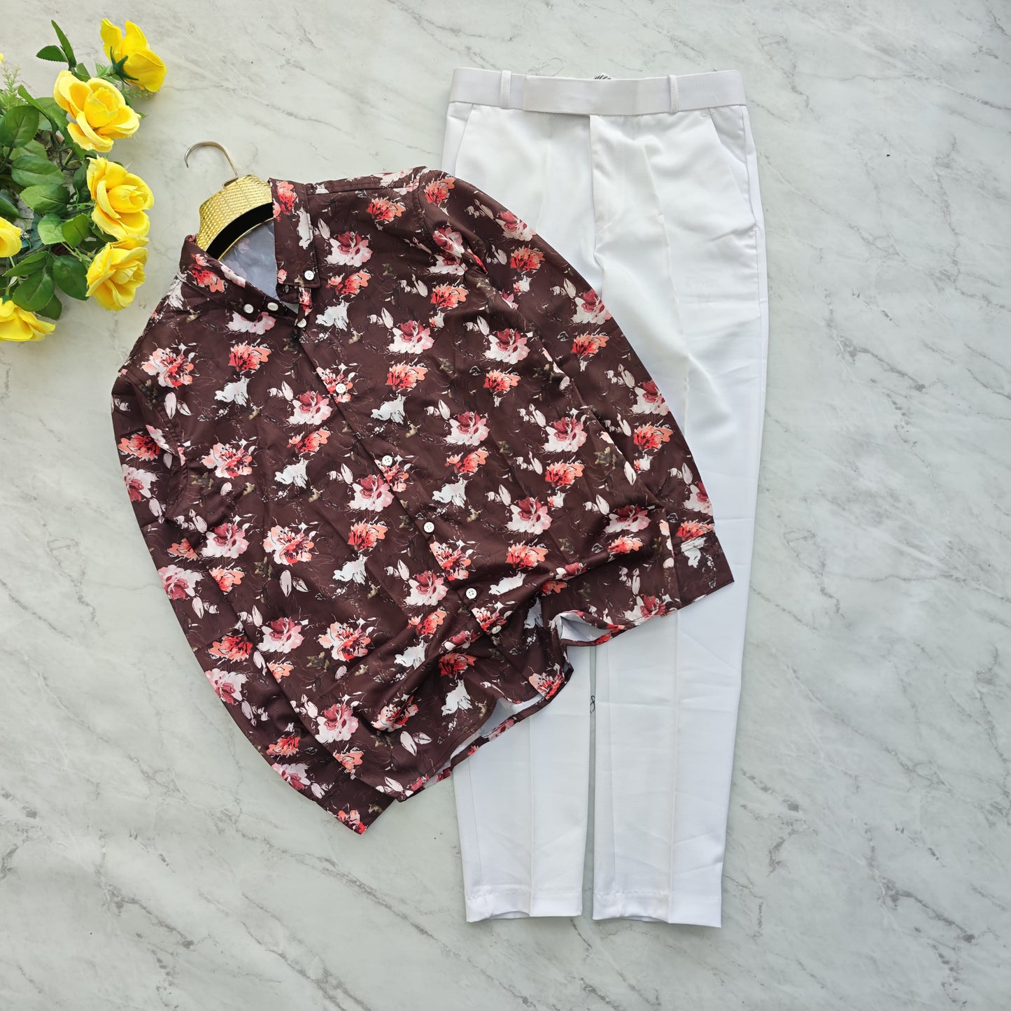 2 in 1 combo viscose shirts + shine polo fit pants combo buy @600 rs